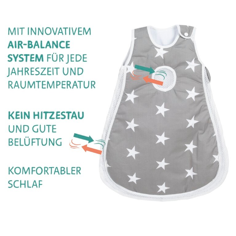Stubenbett 'safe asleep®' 3 in 1,'Little Stars', Beistellbett grau, Babybett & Bank, mit Zubehör