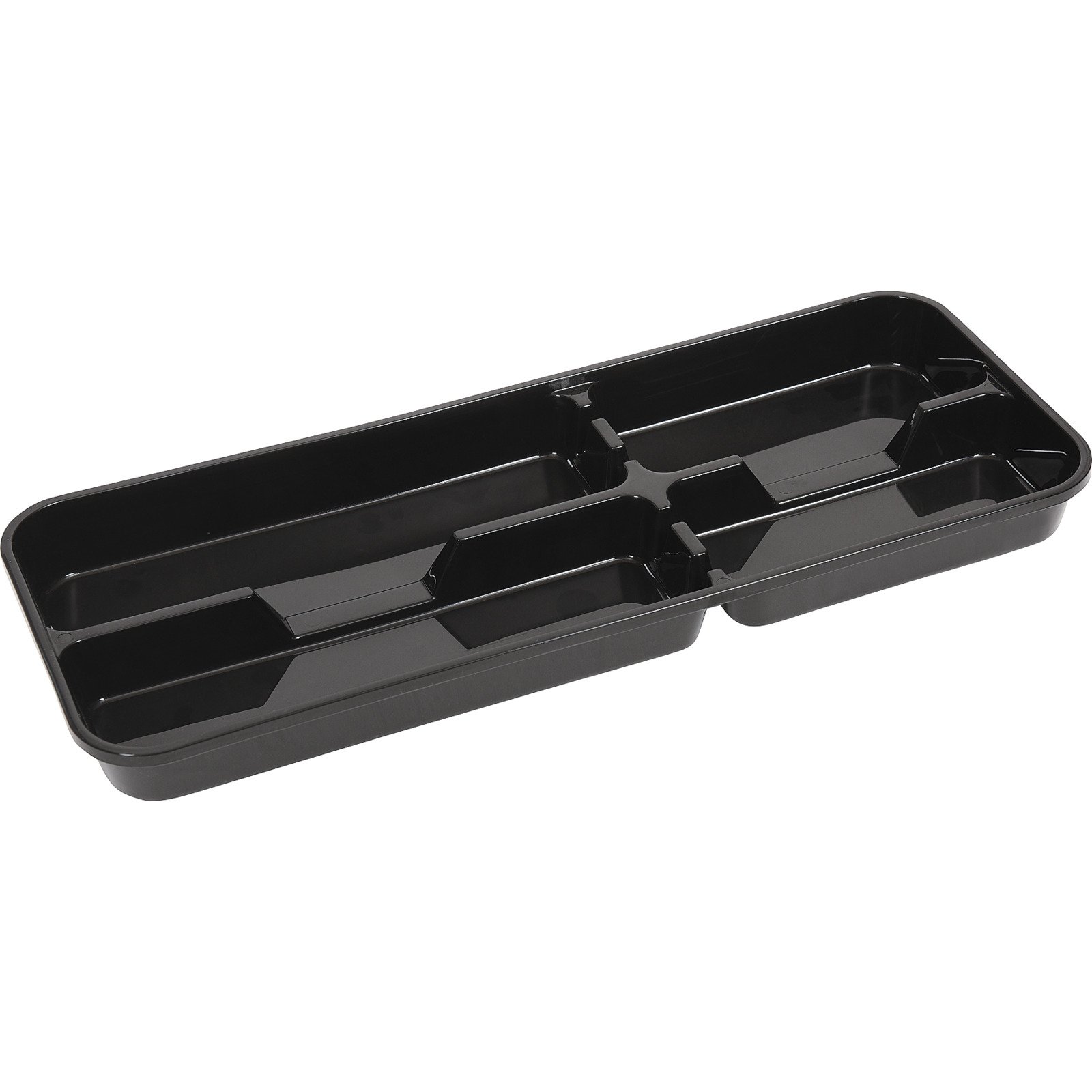 Besteckkasten m Einsatz 39x31x7cm grau