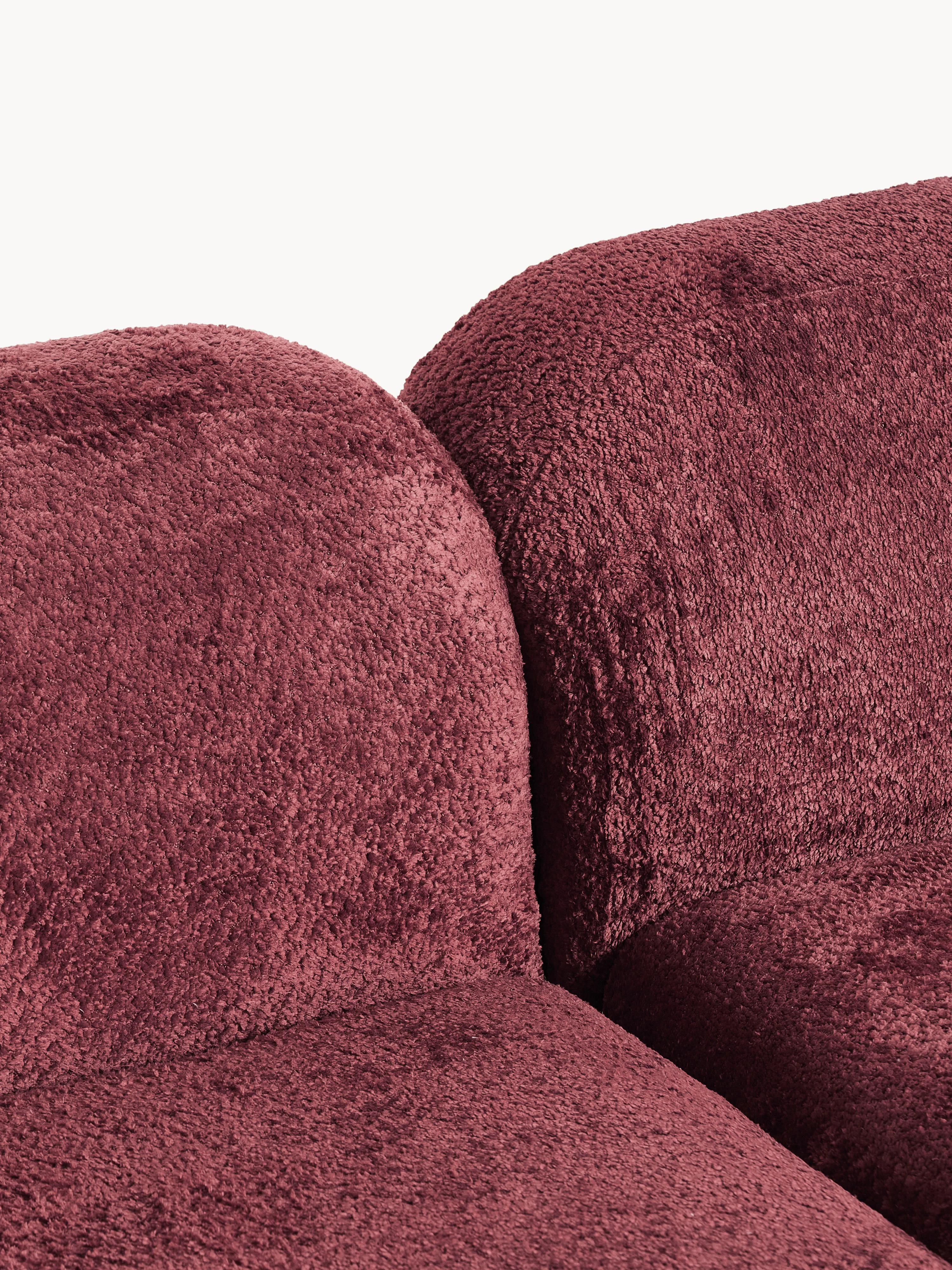 Modulaire teddy-bouclé hoekbank Wolke (4-zits) met chaise longue