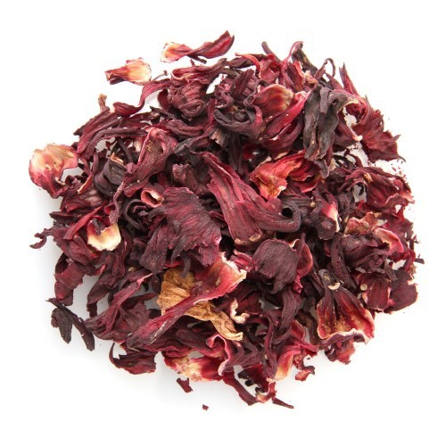 Pétalas de hibisco secas para alimentar planadores de açúcar, sabor neutro.