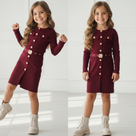 Your Chic Button Belt Dress