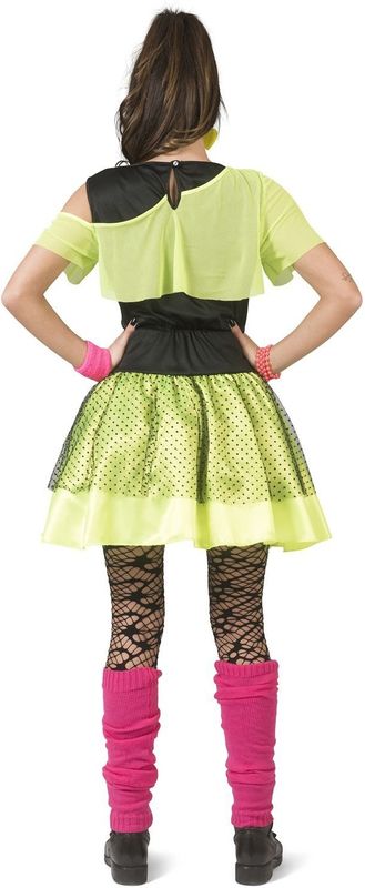 Jurk - Neon Groen - Polyester - Met Riem