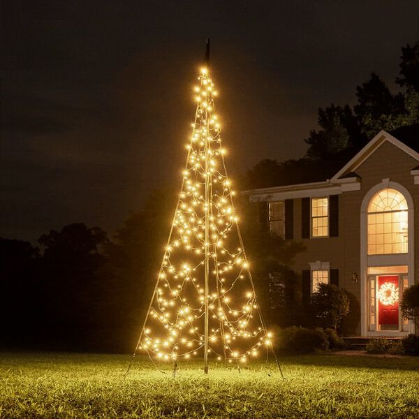 Fairybell All Surface Twinkle - Vlaggenmast kerstboom - 320 - Warm wit - 300 cm