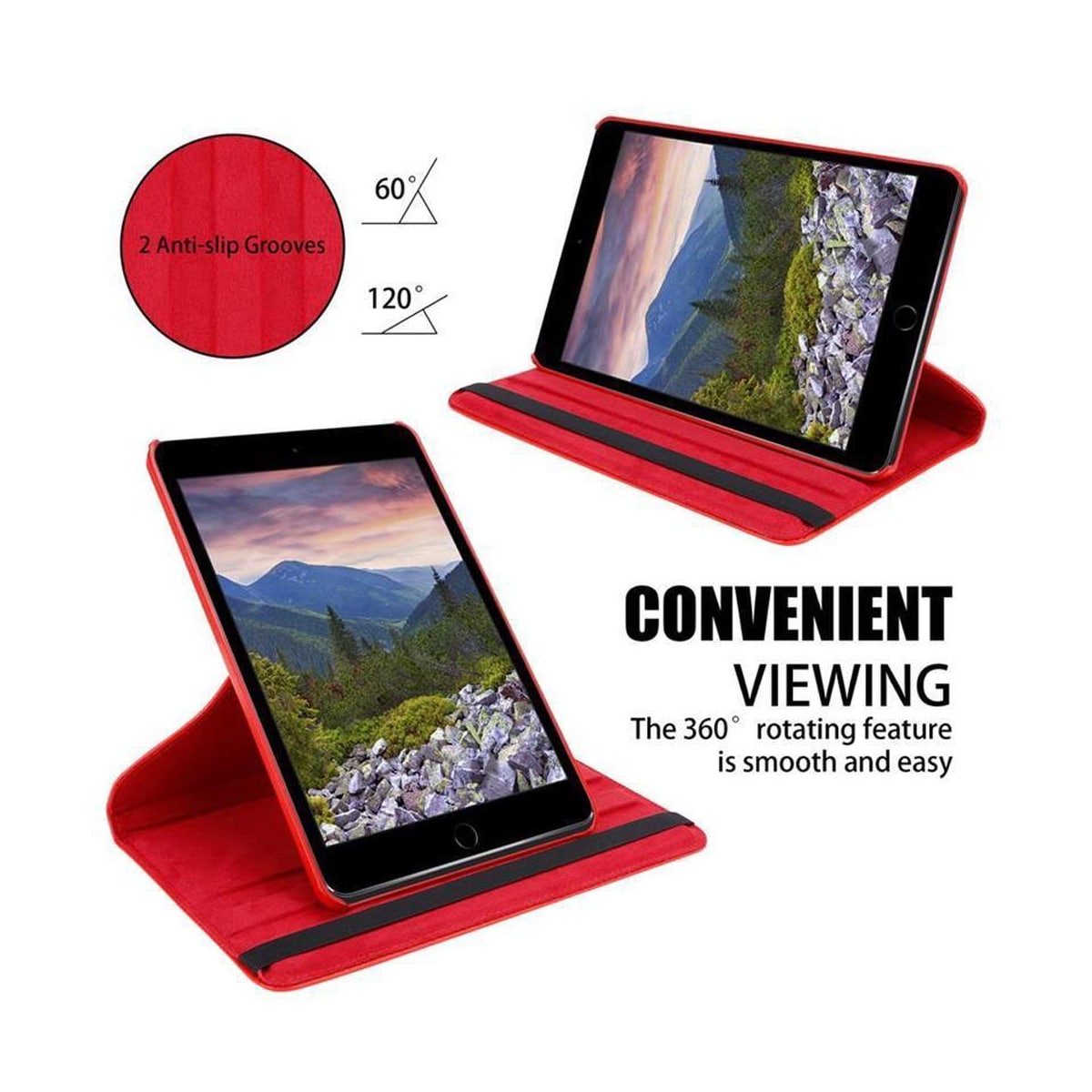 iPad MINI / MINI 2 / MINI 3 deksel til nettbrett (rød)