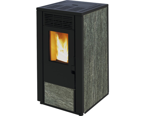 WESTMINSTER pelletkachel, staal, zwart, 7,5 kW, WPO7G NS, met afstandsbediening