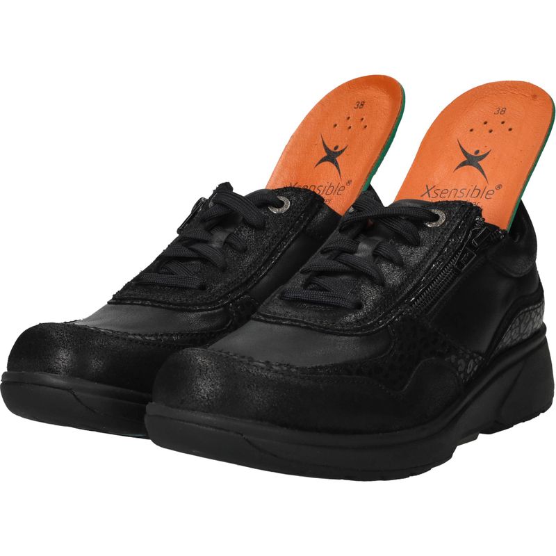 Xsensible Lima Stretchwalker HX Veterschoenen Zwart Dames