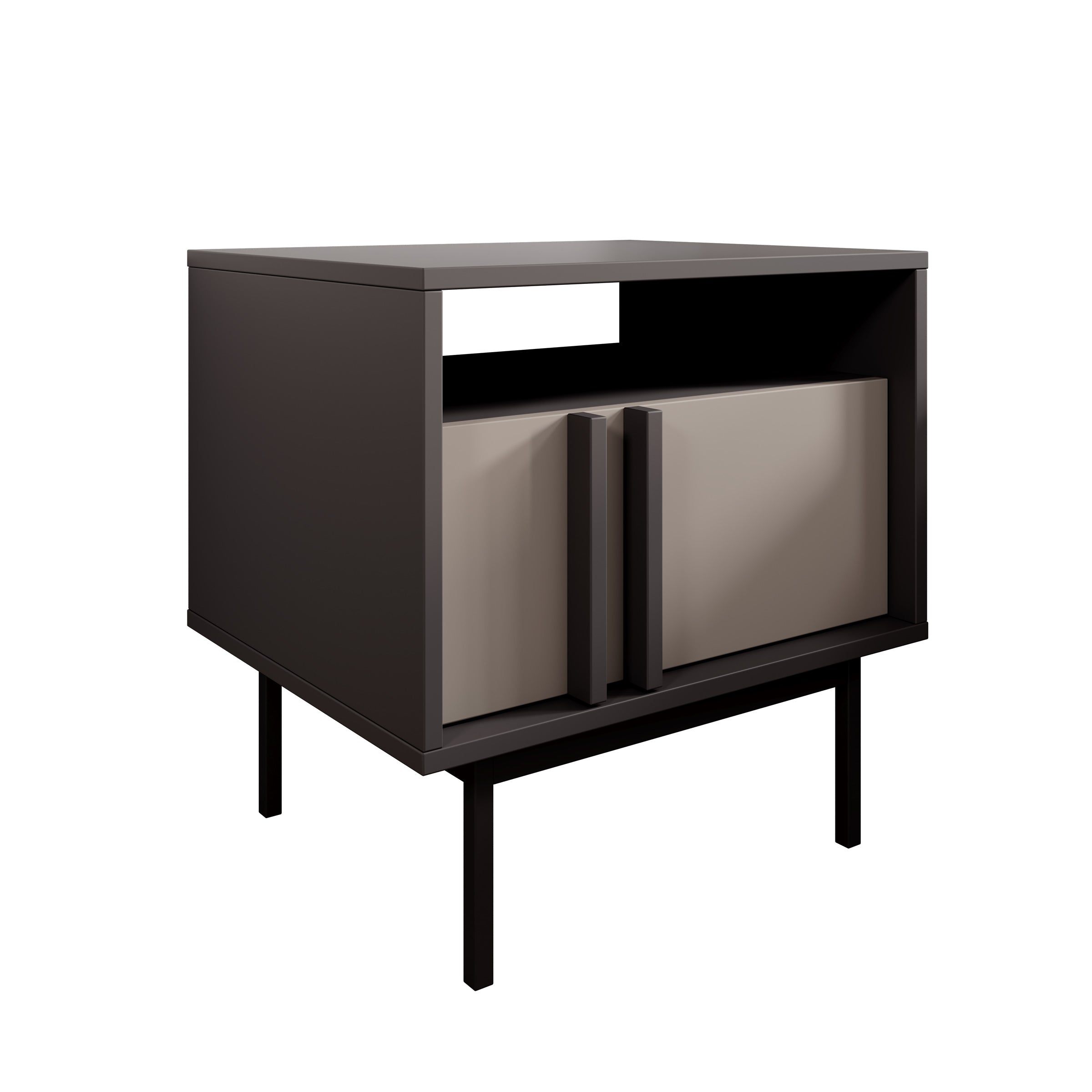 Antigo - Nachtkastje - Beige/Antraciet - 53x43x53 cm