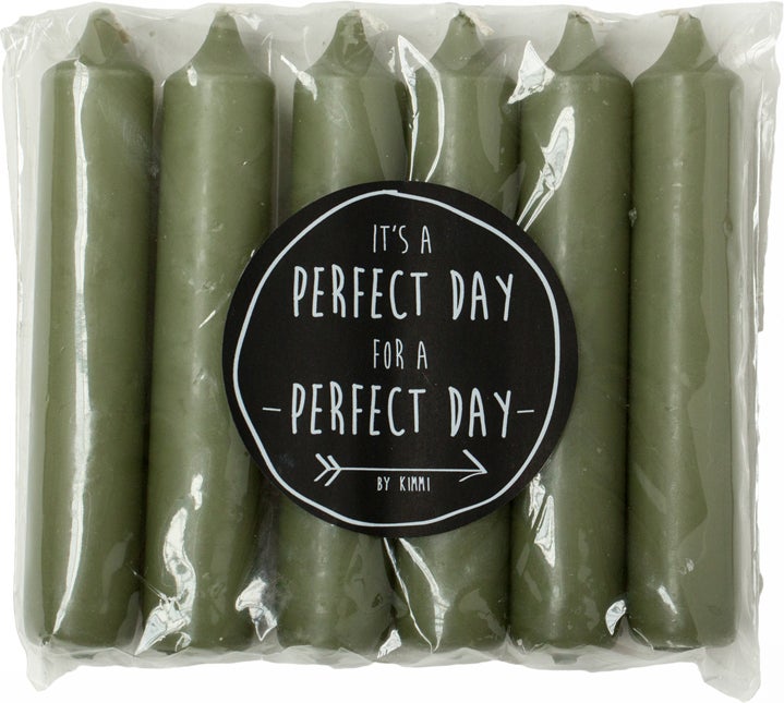 Rustik Lys dinerkaars Cadeau groen 5 uur 6 stuks