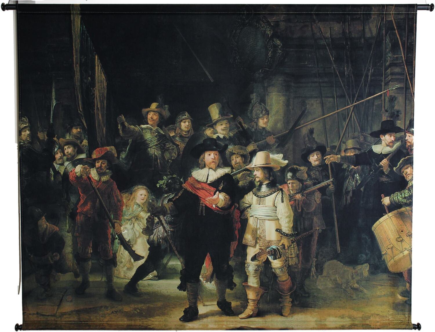 HD Collection wandkleed Nachtwacht bruin 146 x 110 cm