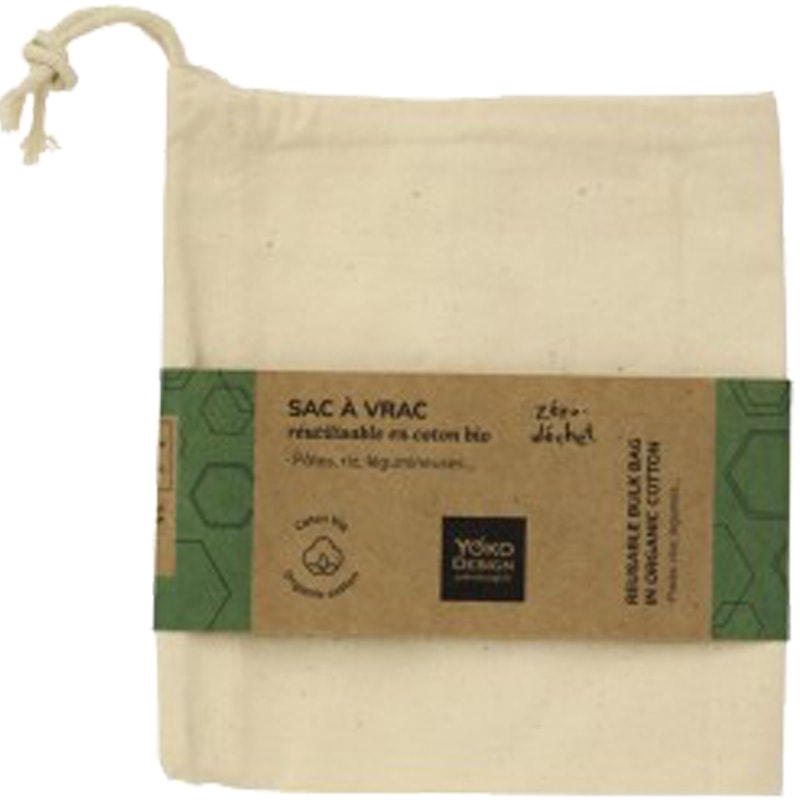 Sac en vrac en coton bio -  16 x 22 cm