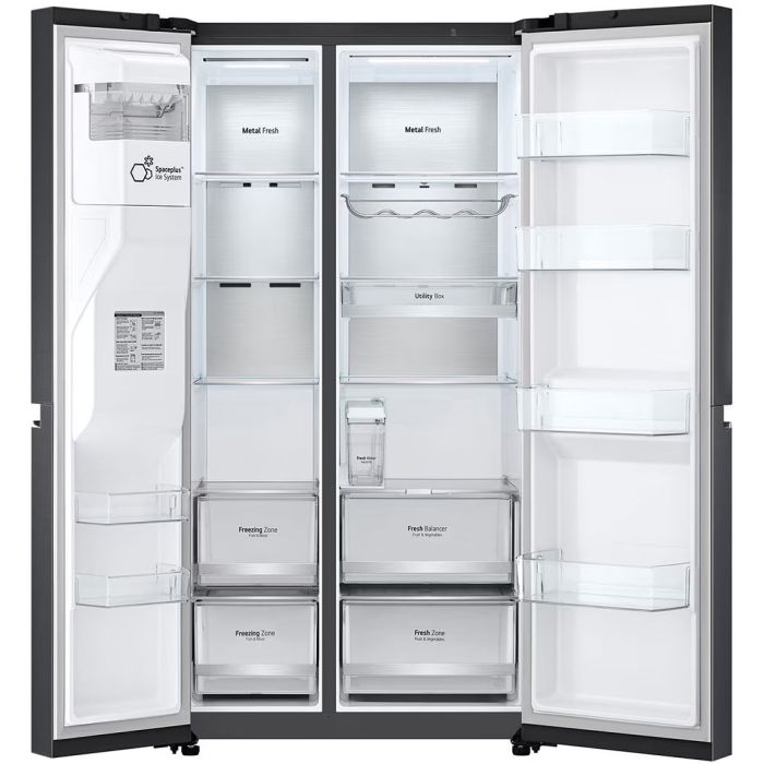 LG Side-by-Side GSLV91MCAC Matte Black - interner Wassertank