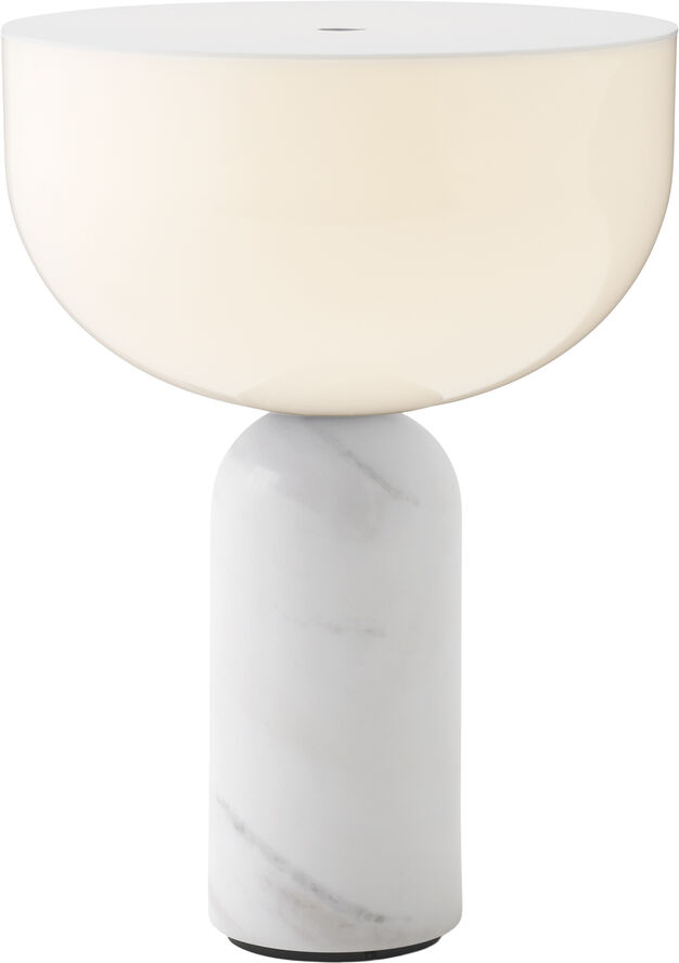 New Works Kizu Portable Lamp White marble