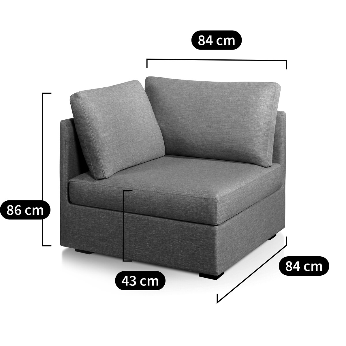 SO'HOME<br>Elemento de canto, conforto superior, mêlée, Robin