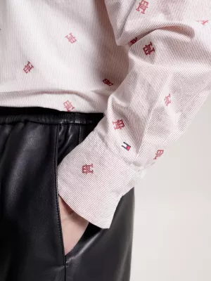 Camisa oversized TH Monogram Ithaca Stripe
