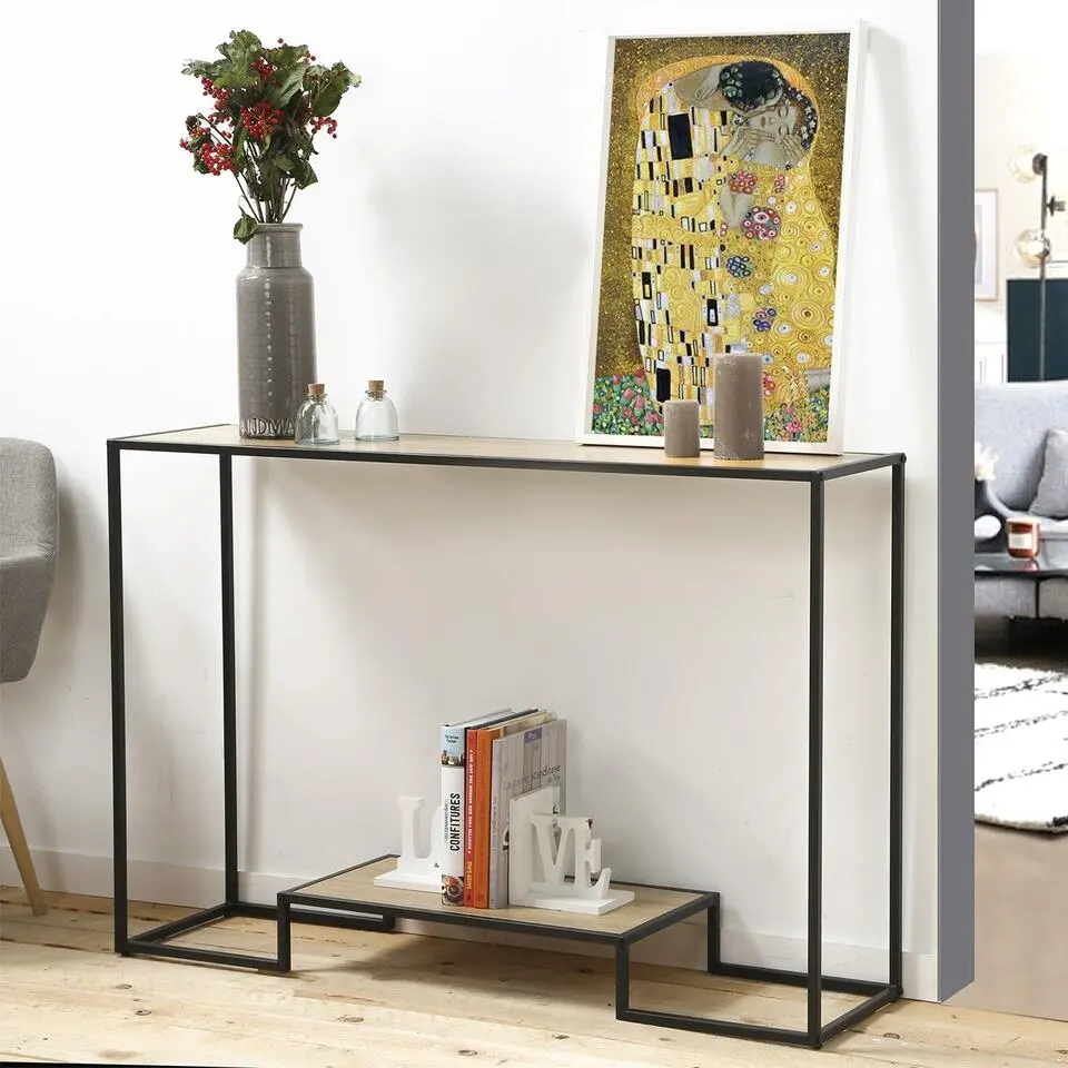 CALICOSY - Sidetable - Eikenhouten decor - 80x120x