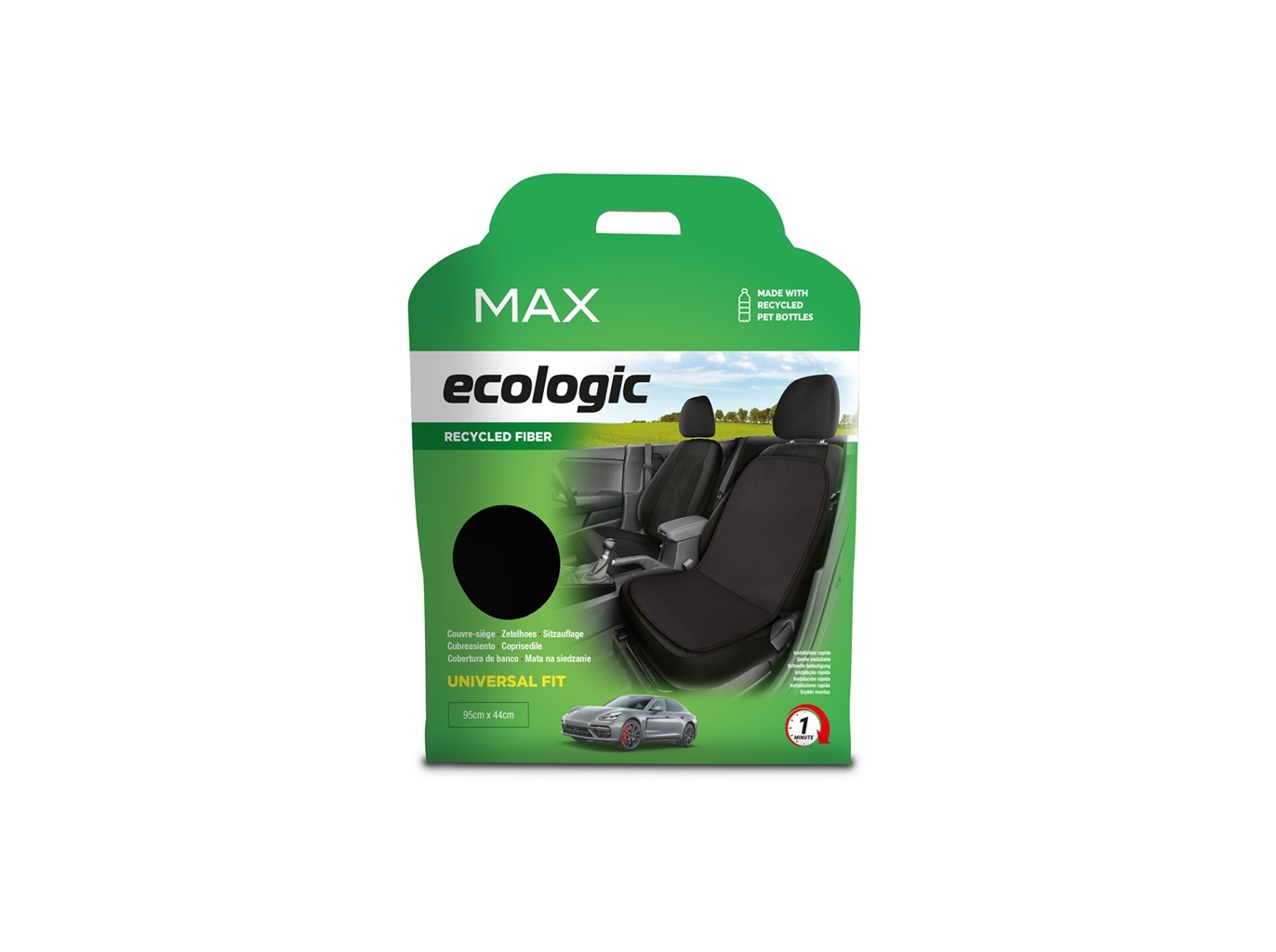 ESTEIRA AUTO MATERIAL RECICLADO MAX PRETO 95X44CM