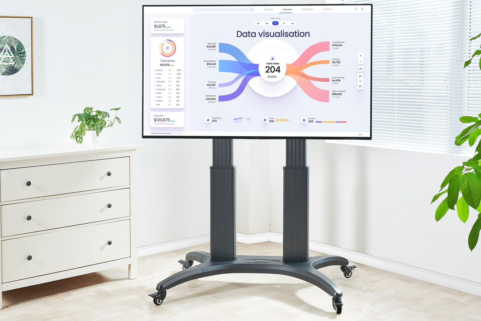 TV Ständer Halterung Aluminium VESA Fernseh Halterung 65