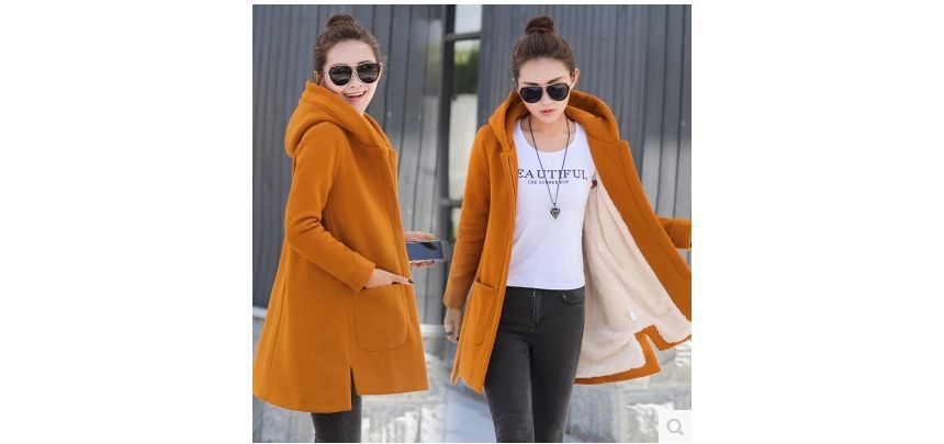 Frigga - Effen oversized hoodie met rits en fleecevoering