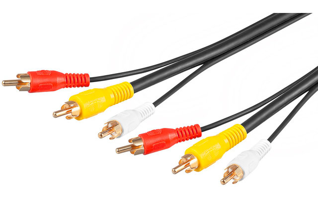 Goobay AVK RCAx3 M/RCAx3 M (RG58) Audio Video Anschlusskabel