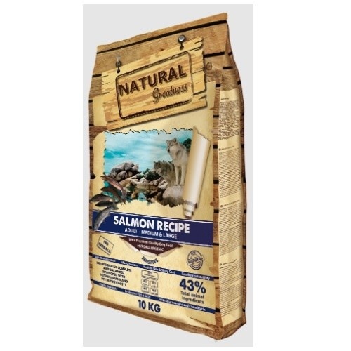 Ração Natural Greatness Sensitive com Salmão para Cães de Porte Médio e Grande