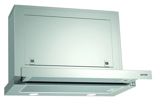 Gorenje BHP623E8X - Hætte - teleskopisk - bredde: 60 cm - dybde: 30.5 cm - udtrækning og recirkulation (-) - rustfrit stål