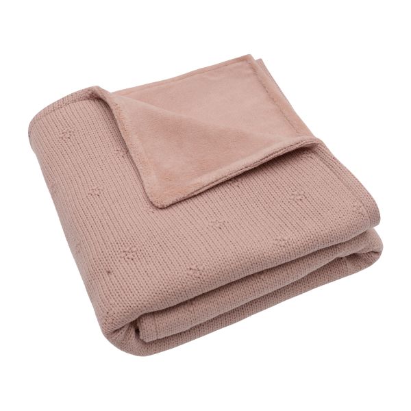Jollein Wiegdeken Cosy Knit Wild Rose / Velvet 75 x 100 cm