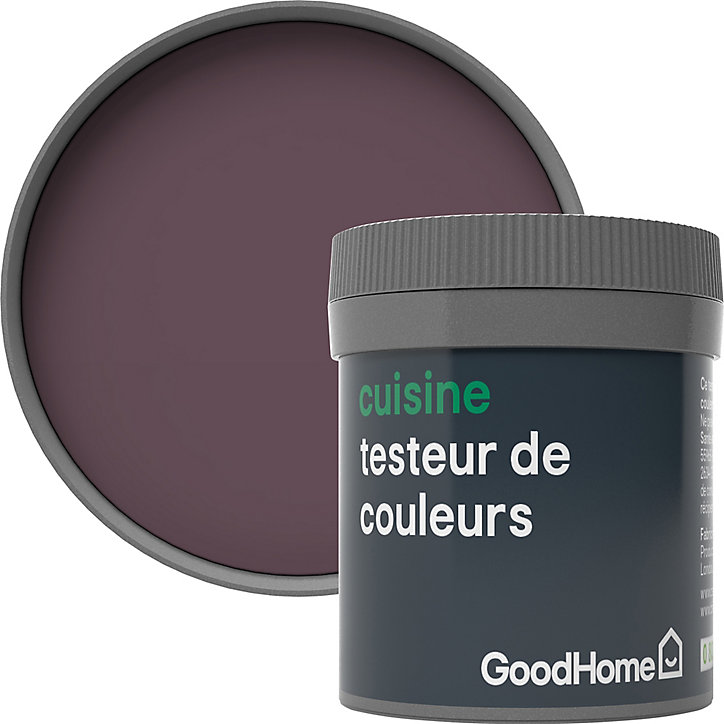 Testeur peinture cuisine GoodHome rouge Mayfair mat 50ml