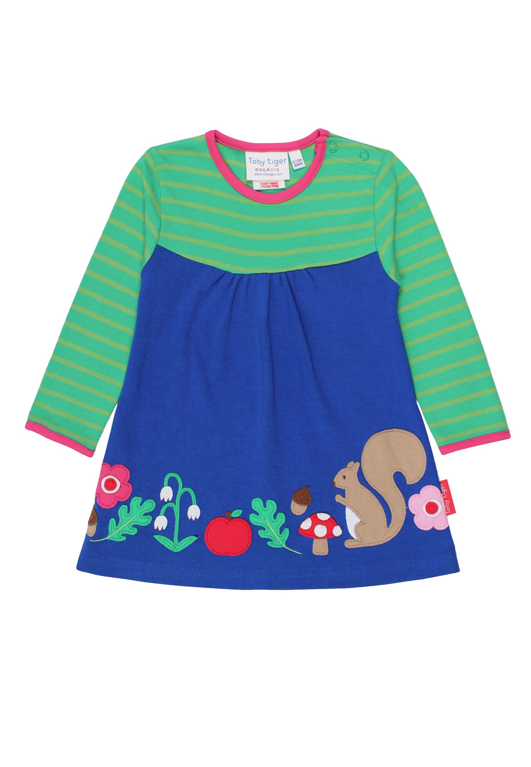Toby Tiger Kleid mit Wald Applikationen