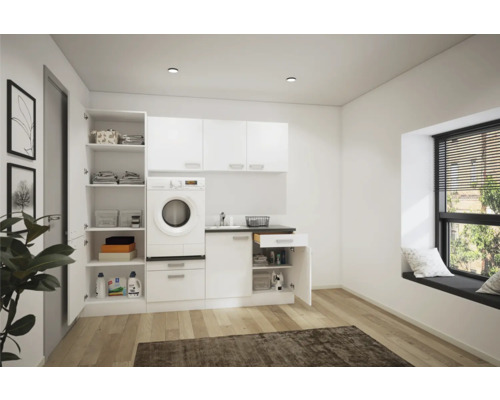 Optifit bijkeukenmeubel zonder apparatuur Salo214 220.000 cm wit mat gedemonteerde variant omkeerbaar HWSA HWR-5+