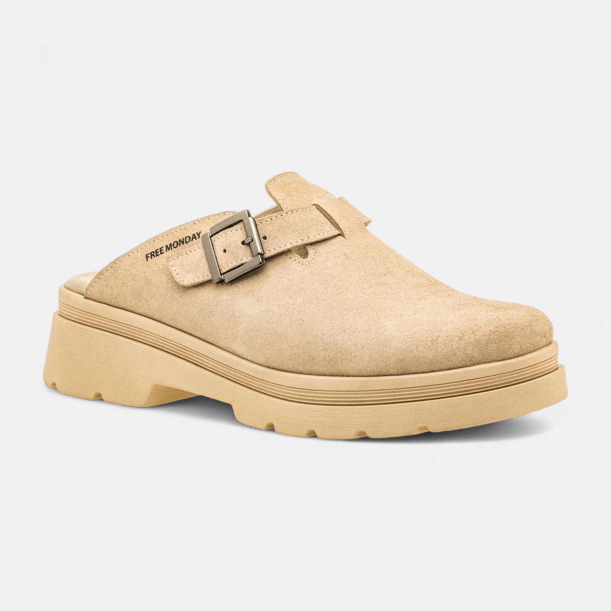 Mules Femme en cuir beige