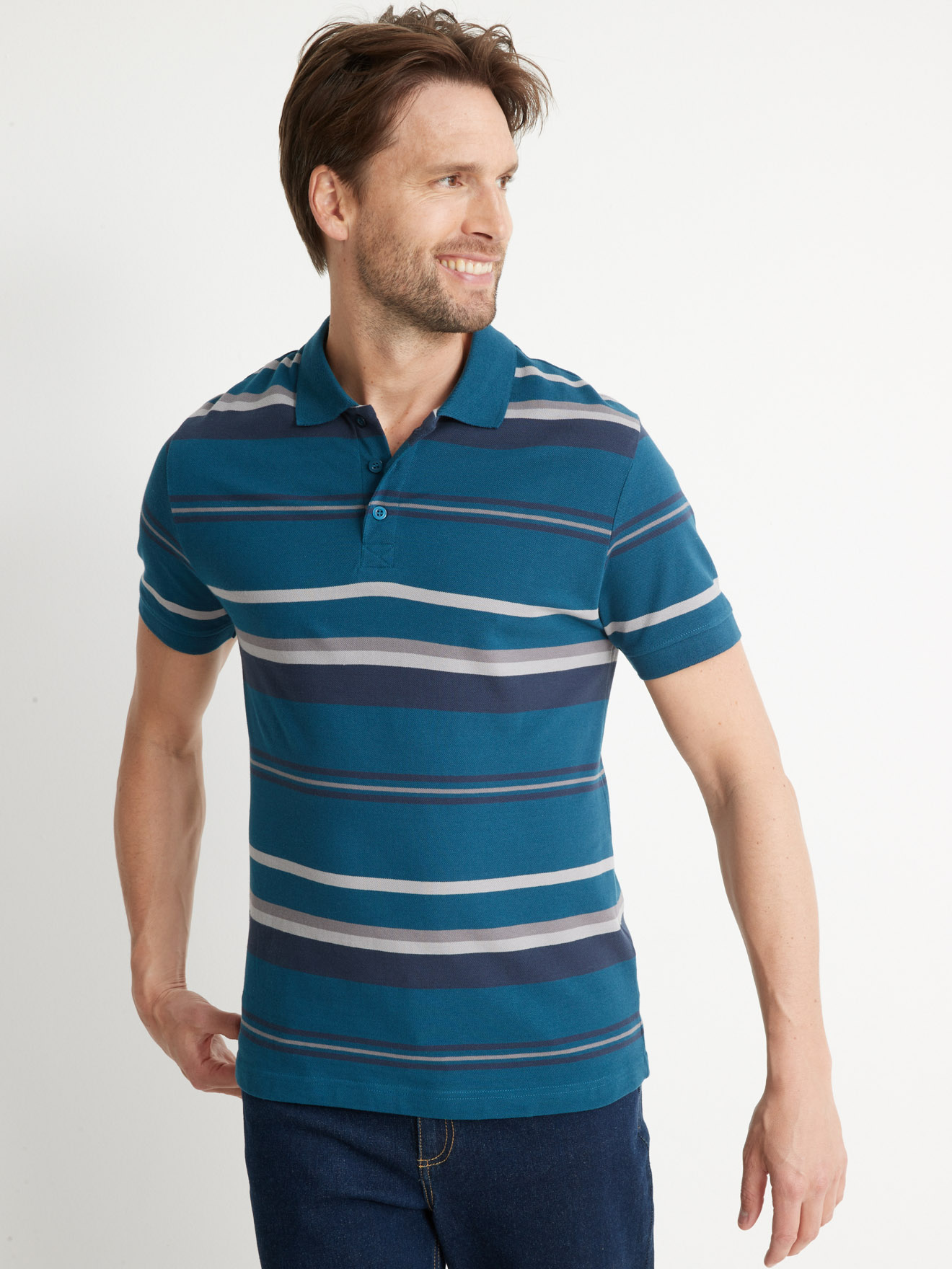 Polo manches courtes maille piquée