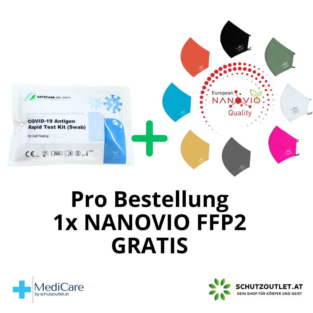 Safecare Covid-19 - Corona Laien Schnellest + Gratis Nanovio FFP2