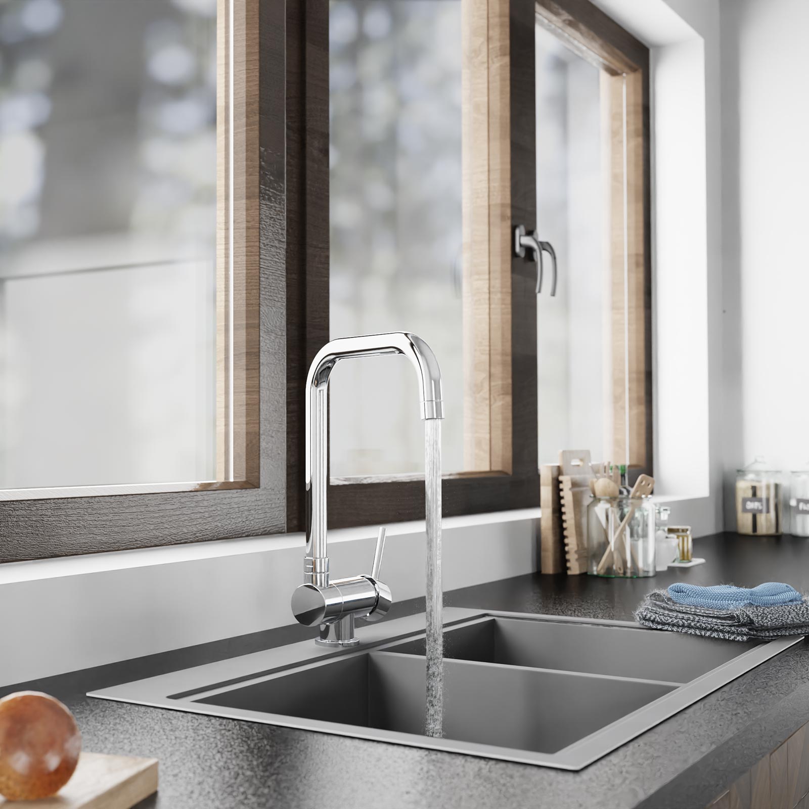 SCHÜTTE Küchenarmatur WINDOW HD 24550 - chromfarben - Hochdruck