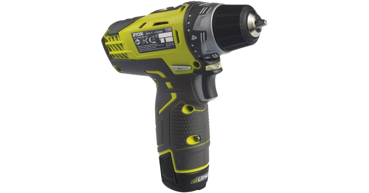 RyobiAccu-Compacte schroevendraaier, 12V schroeftol  (Groen/zwart)