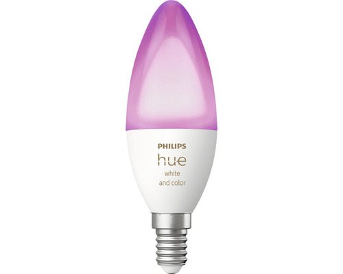 Philips Hue Kaarslamp White & Color Ambiance Dimbaar Wit E14 4W 320 lm Warm Wit - Daglicht Wit 1 st - Compatibel met SMART HOME van Hornbach