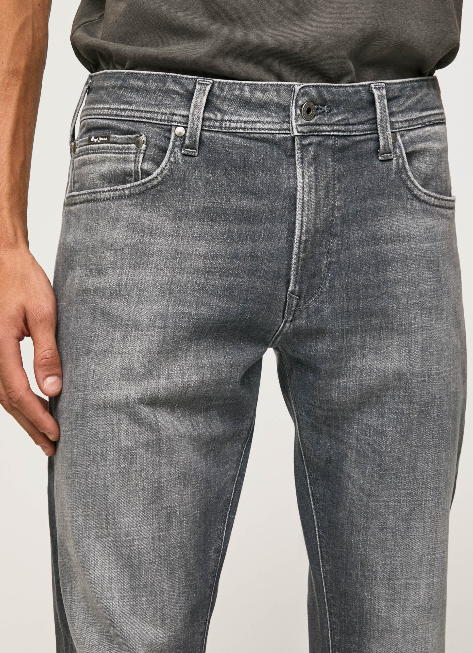 Calça jeans Stanley, corte e cintura regulares - jeans