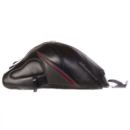 Tapis de réservoir Bagster Noir déco pointe Espace/Rouge foncé