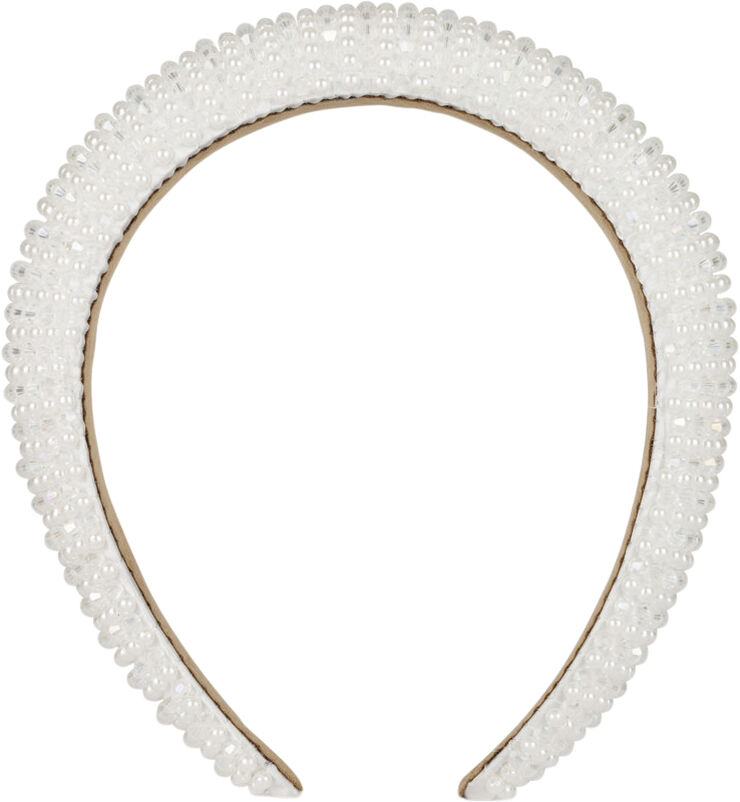 Sui Ava Mixed Pearl Headband White