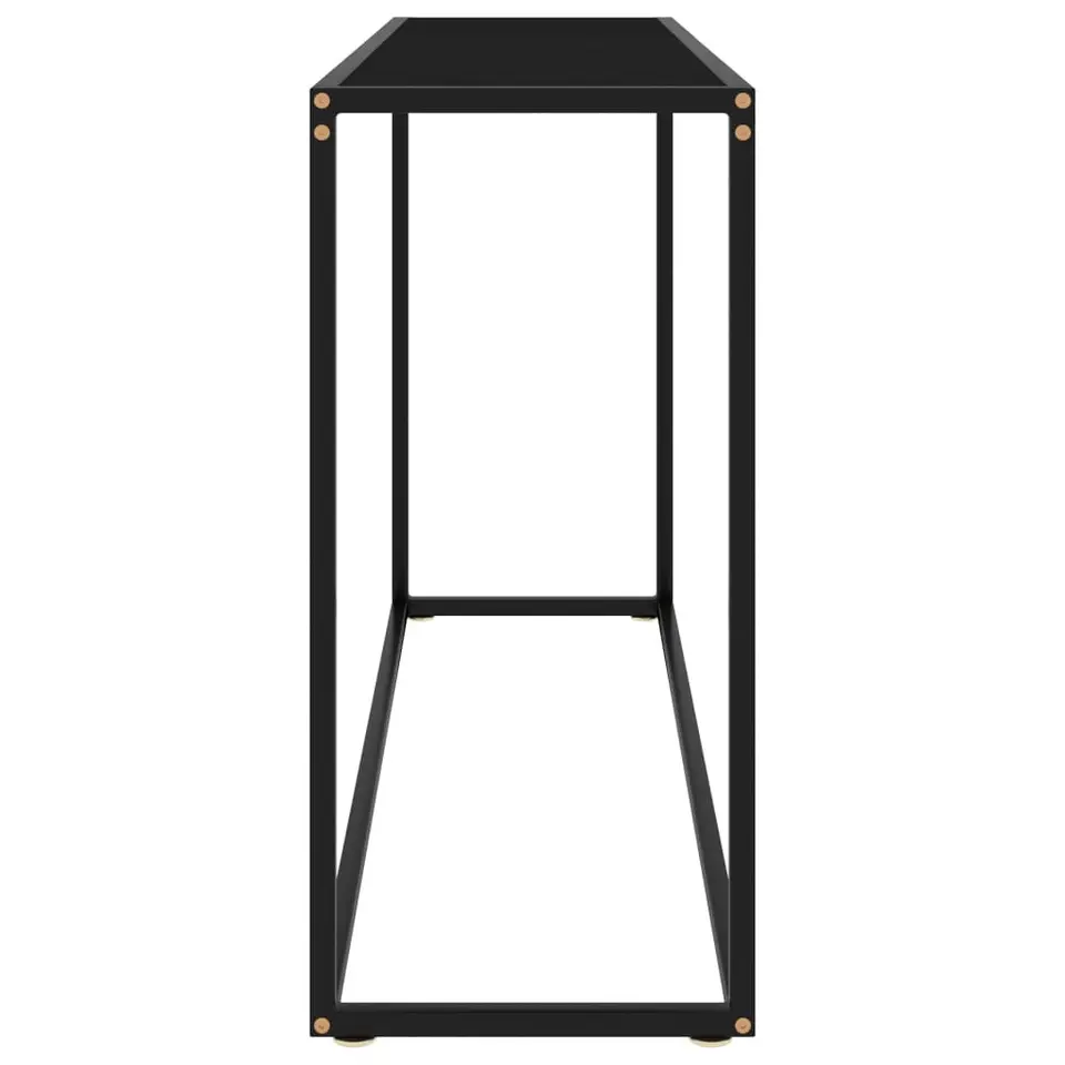 vidaXL - Wandtafel - Zwart - Glas - 120 x 35 x 75 cm