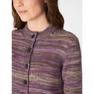 Damen-Strickjacke meliert, Mauve