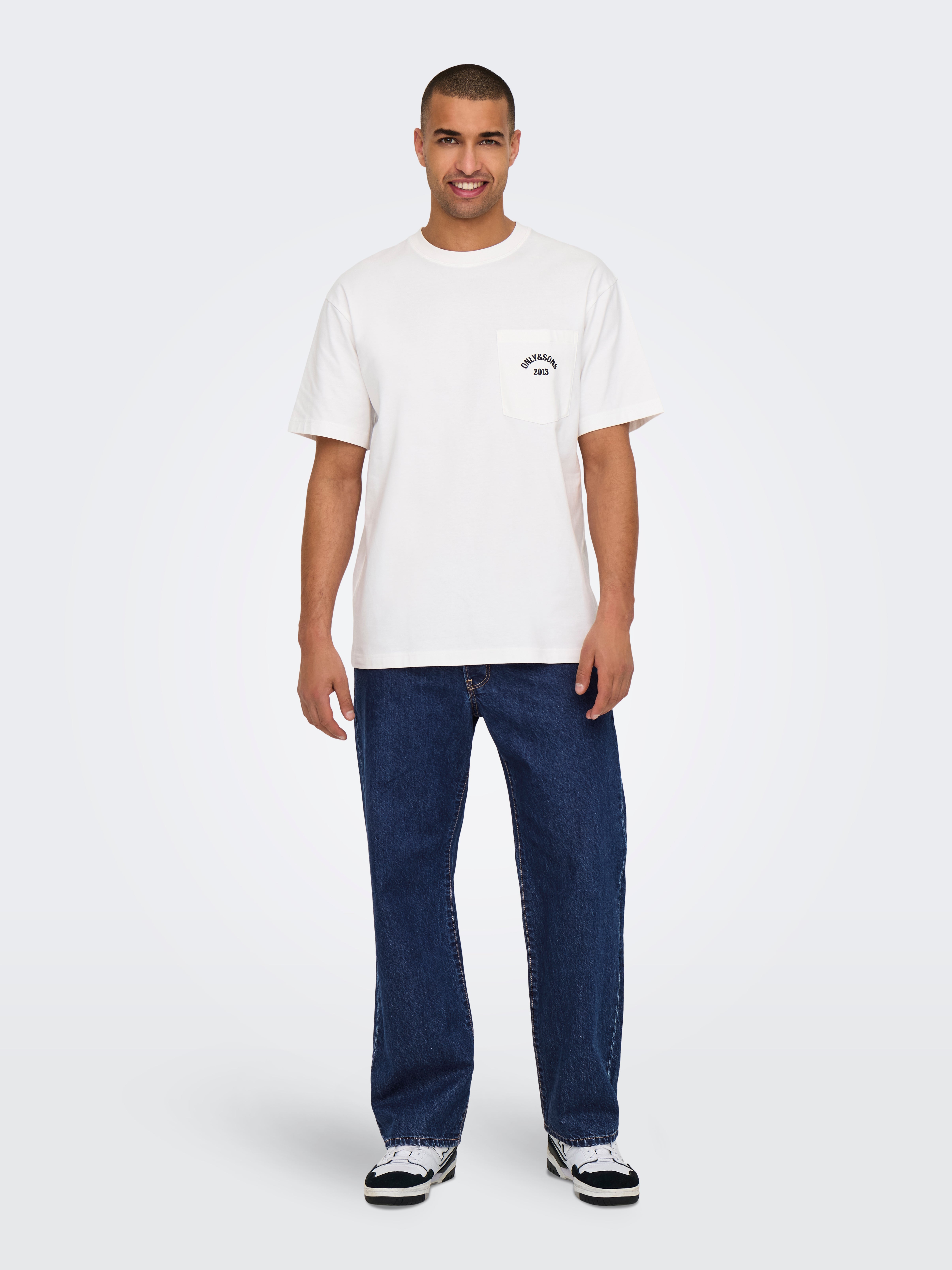 ONSFADE Mittlere Taille Locker geschnitten Jeans Dark Blue Denim