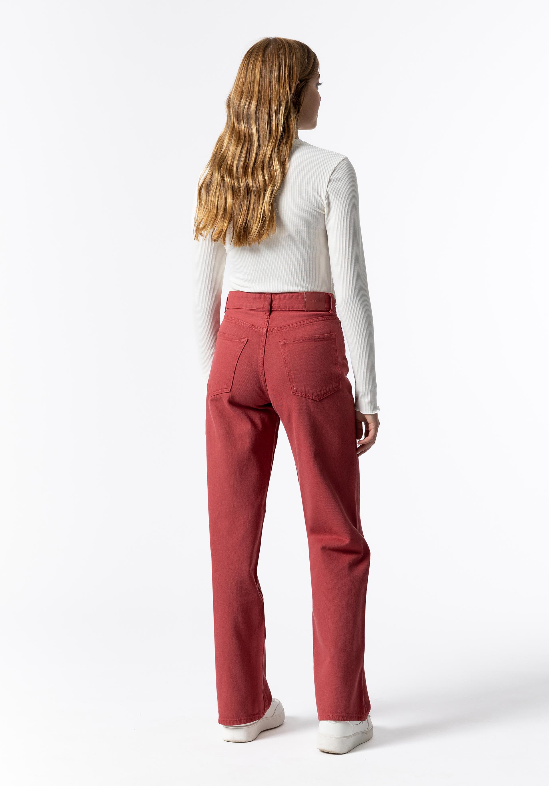 Jeans Taylor Straight Fit Cintura Alta