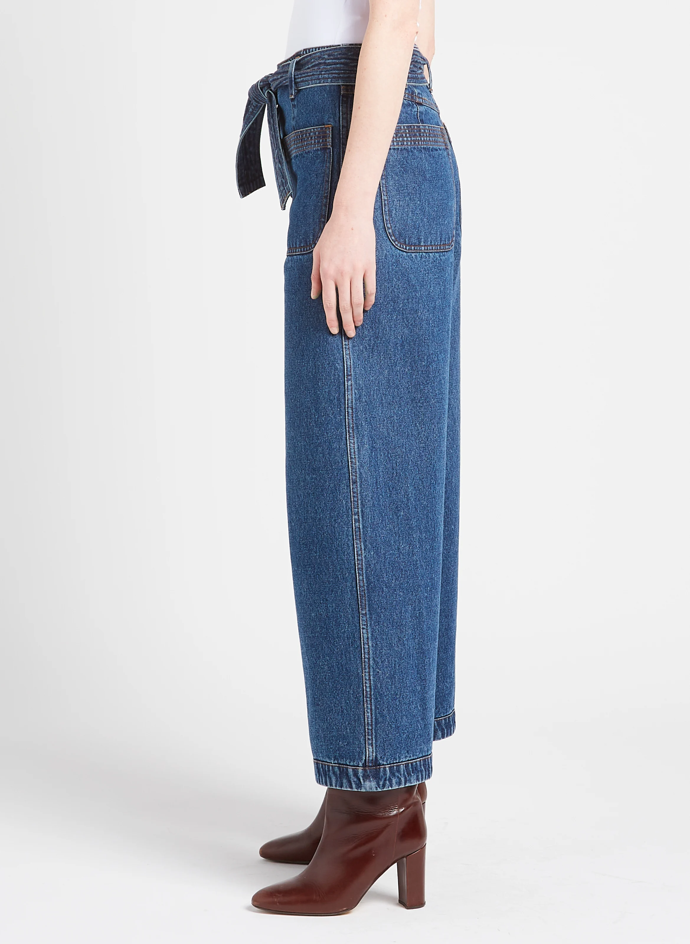 DOILLON - Jean large en coton | Bleu