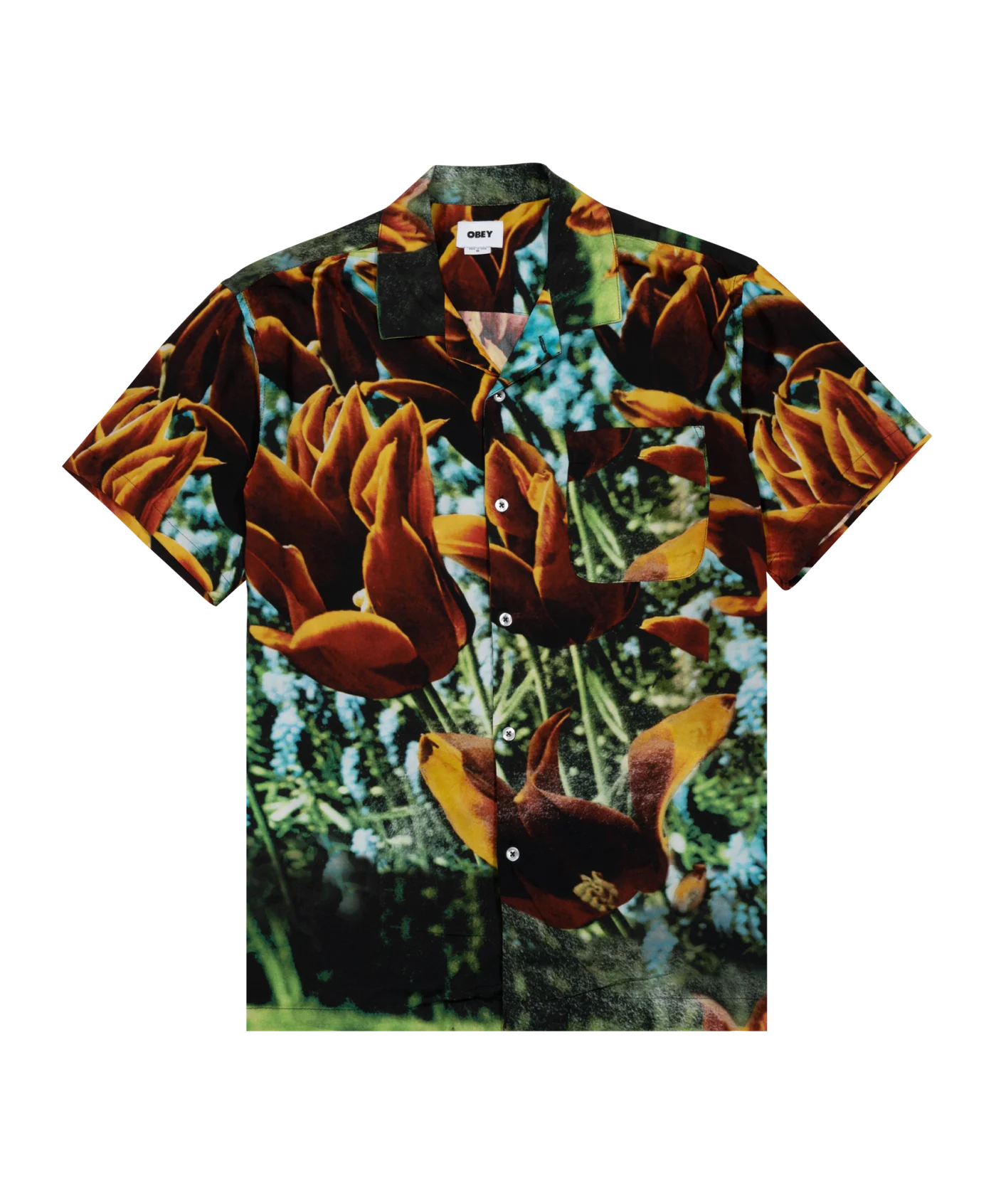 Obey Bloom Woven Hemd Orange