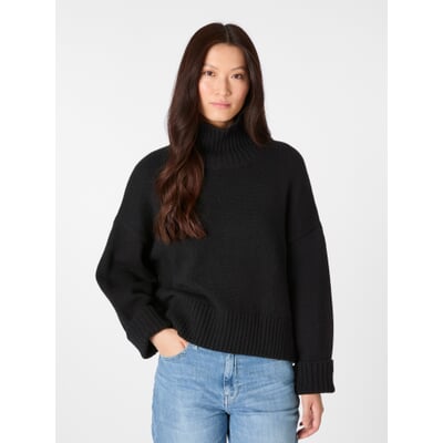 Damenpullover Oversized, Schwarz