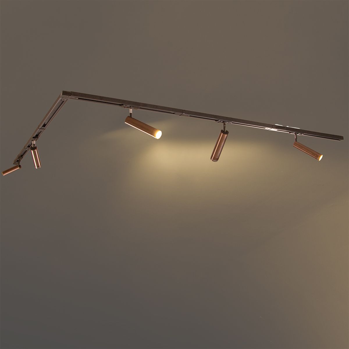 Modern railsysteem met 5 spots donker brons 1-fase GU10 35mm - Iconic Jeana Luxe