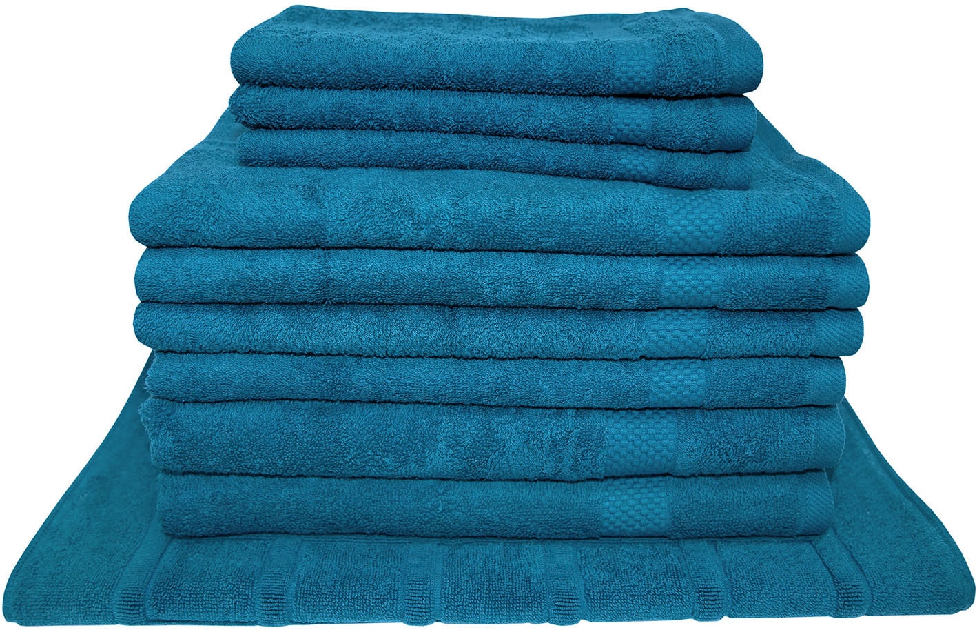 Dyckhoff Handtuch Set »Planet« Set 10 Stk. Frottier Umfangreiches Badezimmer Komplett-Set inklusive Badvorleger