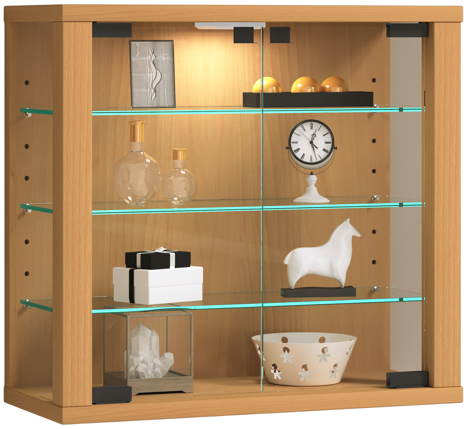 Vitrine VITROSA L - Buche - 43 cm breit