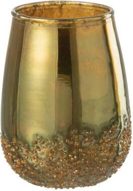 J-Line waxinelichthouder goud D 9 H 12 cm