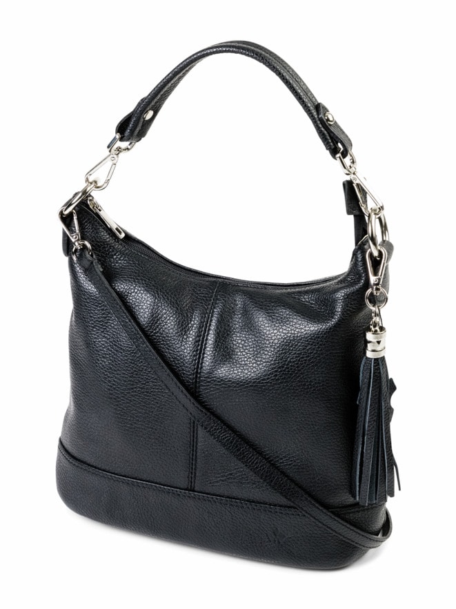 Lederhandtasche Standfest